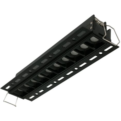 Spot linéaire LED trimless / intégration - 20W - UGR18 - IRC90 - - Noir