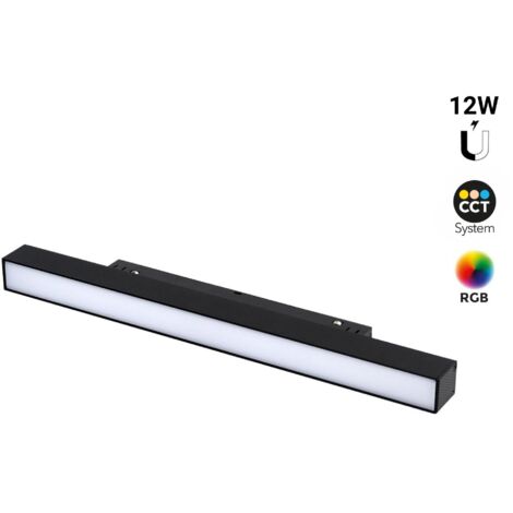Spot linéaire opale sur rail magnétique  RGB + CCT - 12W - Mi