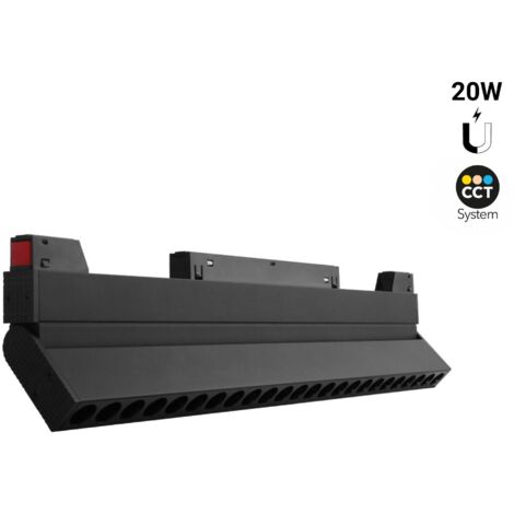 Spot linéaire orientable sur rail magnétique CCT - 20W - UGR18 -