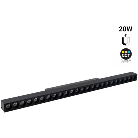 Spot linéaire sur rail magnétique CCT - 20W - UGR18 - Mi