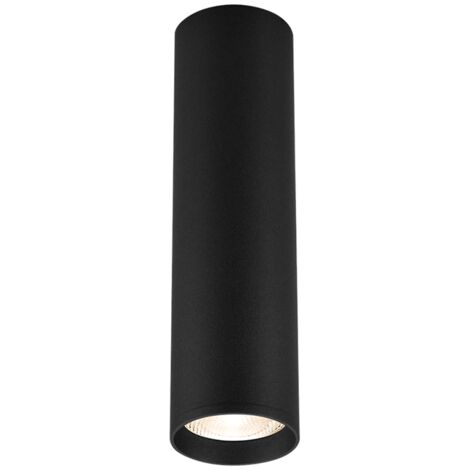 Spot long alu GAMA-5520 rond GU10 35W Noir