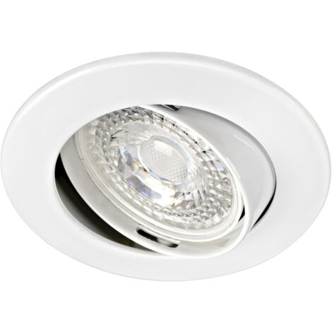 Spot LUNAR 50-12 Encastré GU5,3 rond basculant blanc ARIC 4874