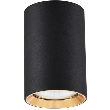 Spot Manacor 9cm 1xGU10 noir/or LP-232/1D - 90 BK/GD Light Prestige