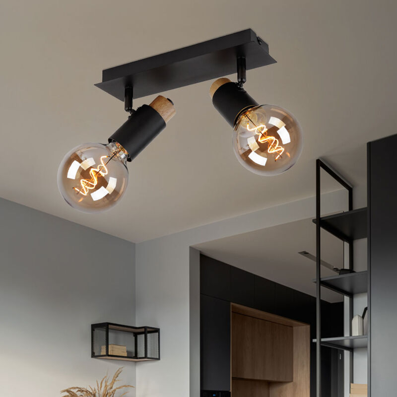 Plafonnier spot lumière salon lumière spot mobile métal 2 ampoules