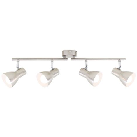 Spot Moderno Cup Metallo Nickel Satinato 4 Luci E14