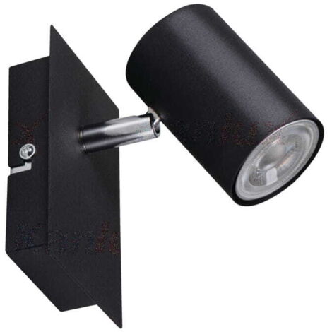 Spot mur/plafond 1x Kanlux Evalo 10W GU10 noir/argent