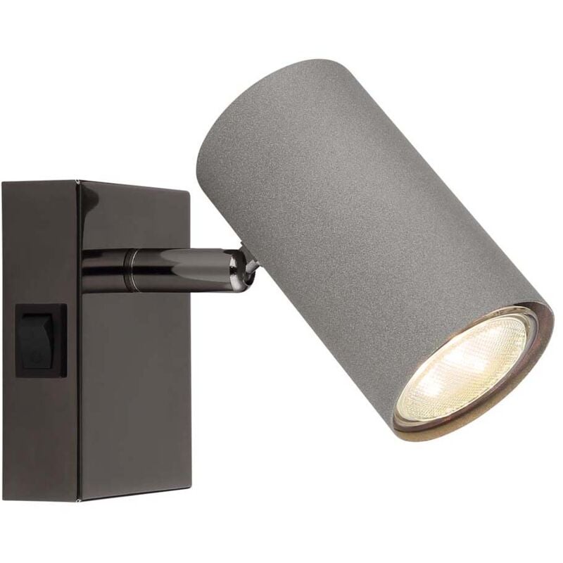 Spot mural applique spot spot lampe de salon orientable gris h 10 cm