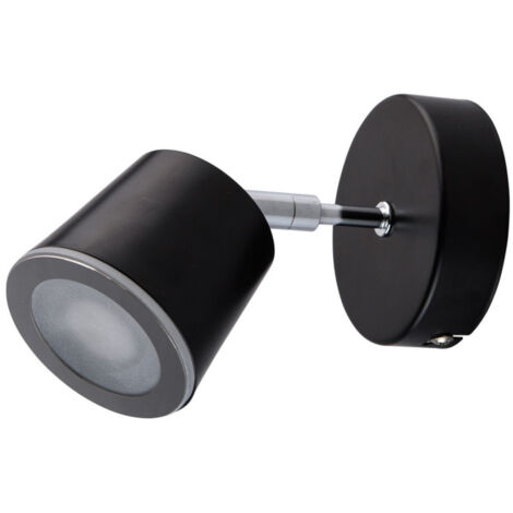 Spot Mural Design LED en Métal "Bali" 17cm Noir