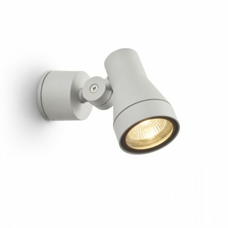 Spot mural DIREZZA gris argent 230V GU10 35W IP54