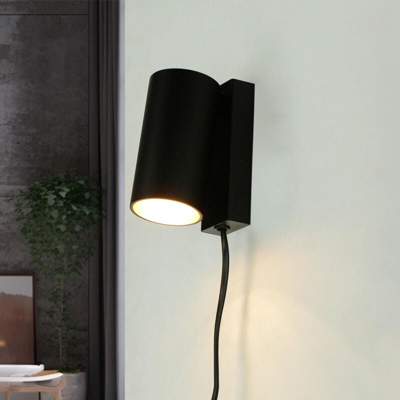 Spot mural GU10 Noir Métal Moderne Applique cuisine