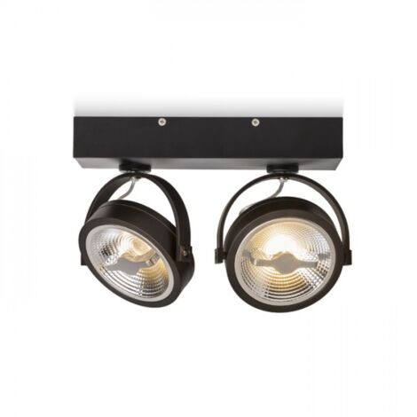Spot mural KELLY LED II noir 230V LED 2x12W 24° 3000K