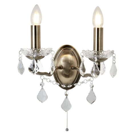 Spot mural lampe luminaire laiton antique couloir bureau chambre salon éclairage