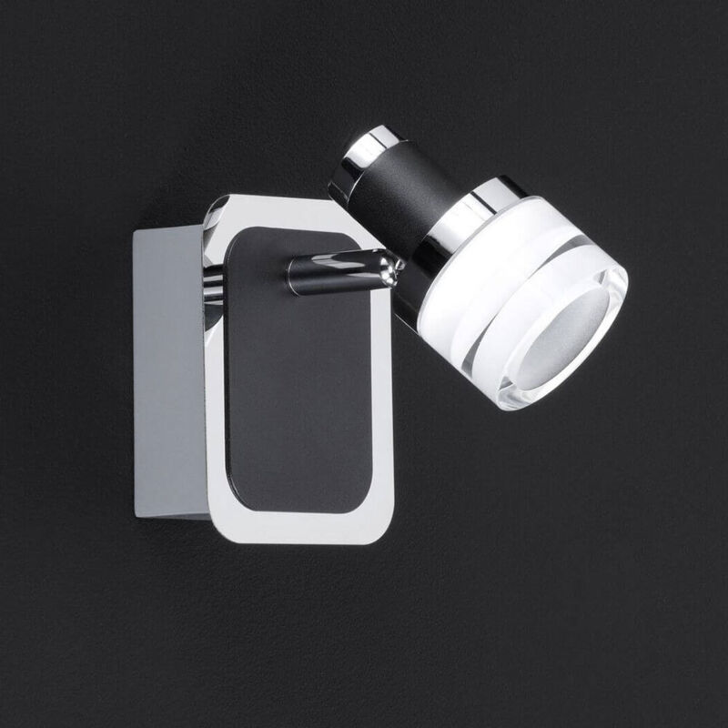 Spot mural noir applique murale spot de salon applique murale orientable, métal, 1x led 5W 420Lm blanc chaud, LxlxH 11x8,6x13 cm Wofi 434801106044 Spot mural noir applique murale spot de salon applique murale orientable, métal, 1x led 5W 420Lm blanc chaud, LxlxH 11x8,6x13 cm Wofi 434801106044