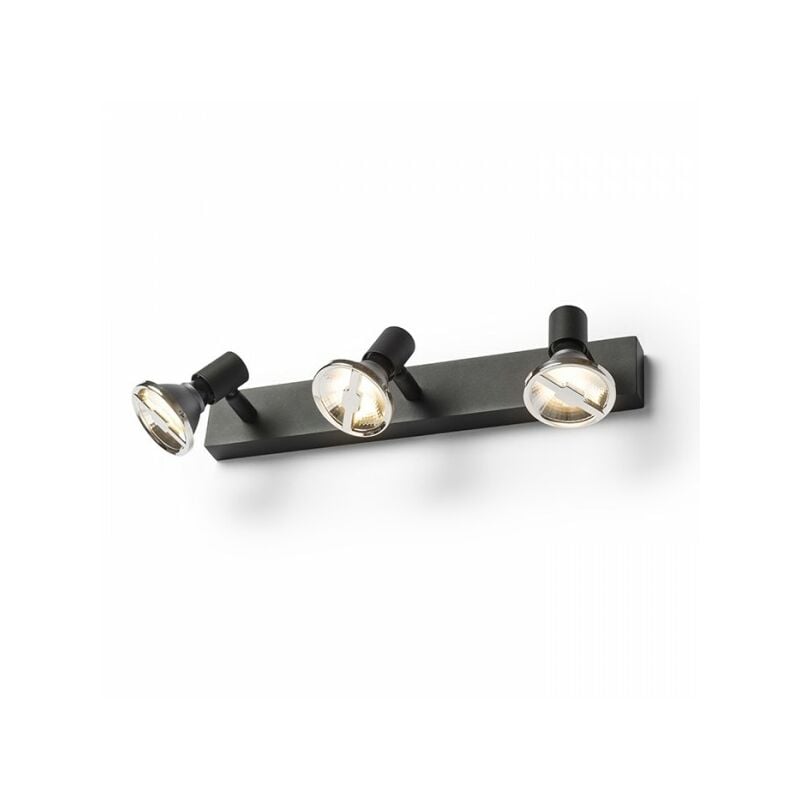 Spot mural noir trica iii 230V GU10 3x25W