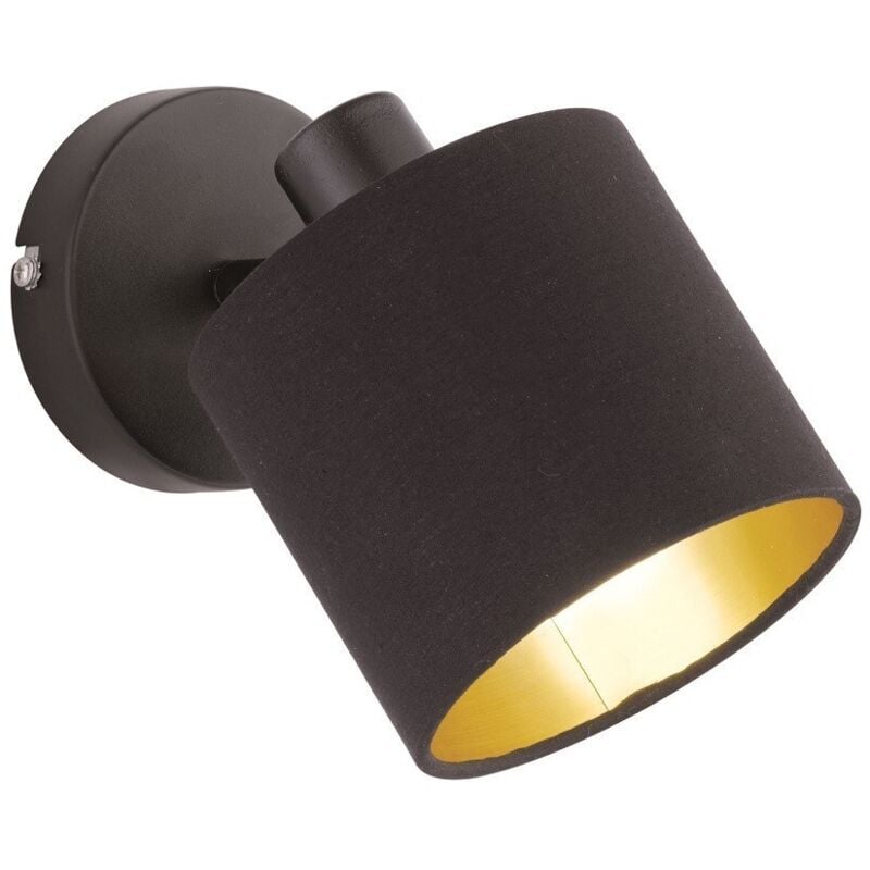 Applique, Plafonnier / Applique 1 lampe Tommy Noir en Fabric, trio