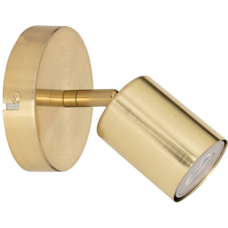 Spot mural orientable compatible plafond Doré 11x15 cm