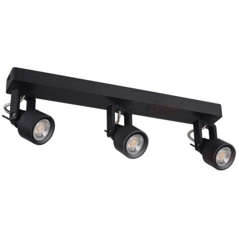 Spot mural/plafond 3xGU10 10W Kanlux SONDA noir métal
