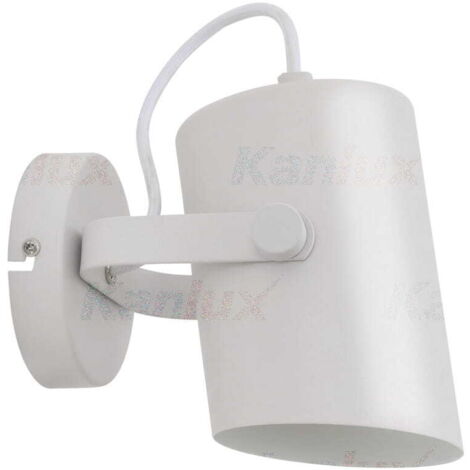 Spot mural/plafonnier tube réglable E27 blanc Kanlux