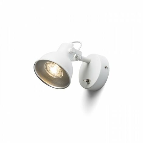 Spot mural ROSITA I blanc/gris argent 230V LED GU10 9W