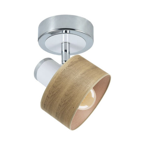Spot nando 1xe14 chrome-blanc/mad.clear 17x12x12 cm réglable