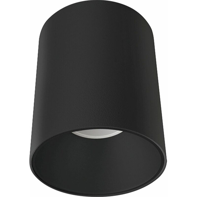 Image of Faretto Spot da soffitto design moderno a forma di cilindro color nero Lampada da soffitto ideale sulle scale, in corridoio cucina - Nero