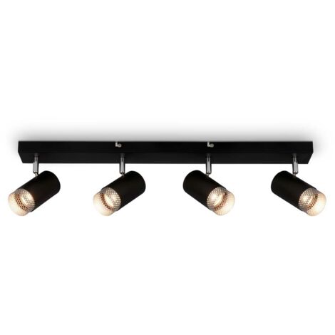 Spot, noir-chrome mat, excl. 4xGU10/max.9W