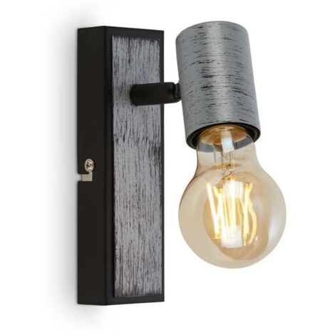Spot Nordico Kiko Metallo Argento Argento Antico 1 Luce E27