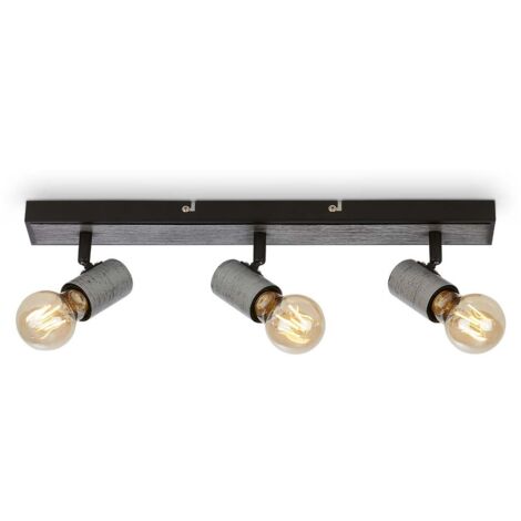 Spot Nordico Kiko Metallo Argento Argento Antico 3 Luci E27