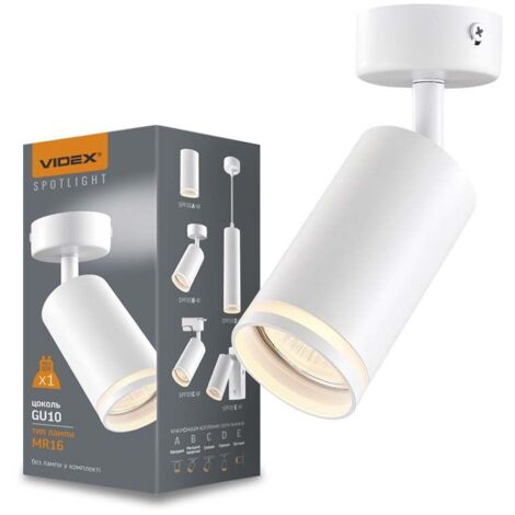 Spot orientabile bianco soffitto/parete GU10 Videx Martin