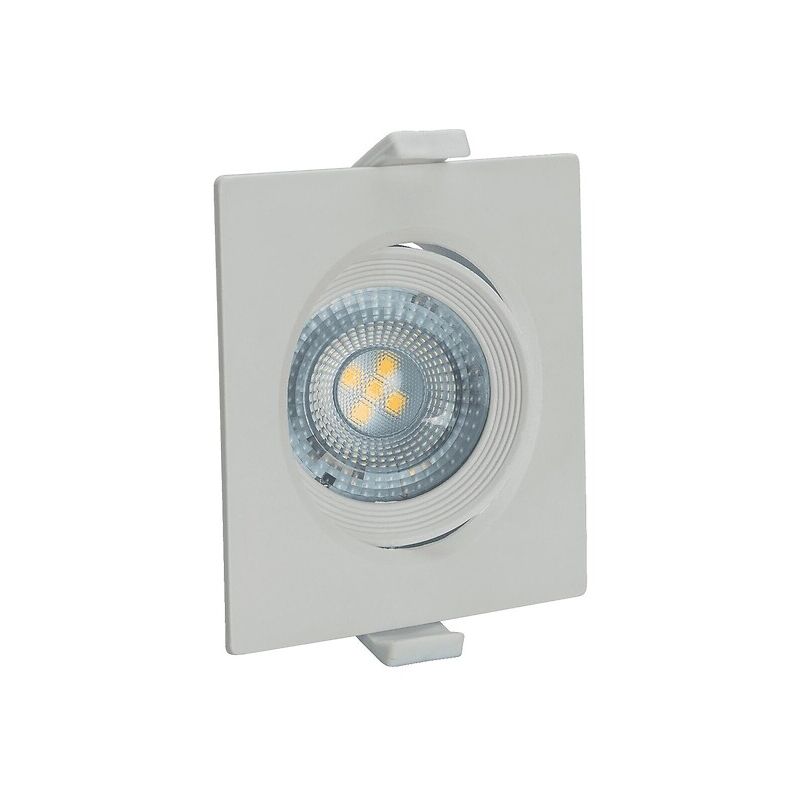 Spot orientable à encastrer carré 6,5 W 3000°K blanc - ASLO