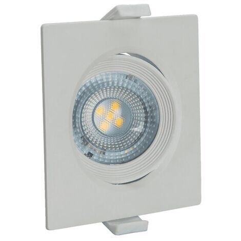 Spot orientable à encastrer carré 6,5 W 3000°K blanc - ASLO