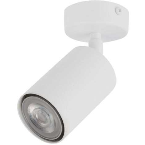 Spot orientable acier-blanc rond GU10 25W Zoom Sigma