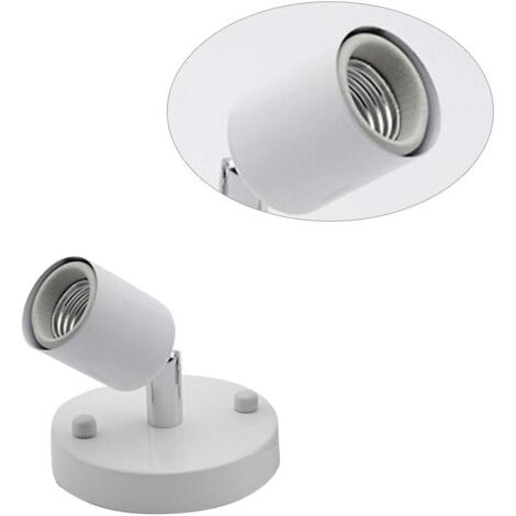 Spot Orientable Applique Plafonnier Tête Réglable Applique Murale (Ampoule Non Incluse) (Blanc) [Classe énergétique A+]