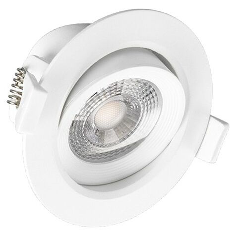 Spot LED 5W (45W) orientable Blanc jour 6000°K alim intégrée