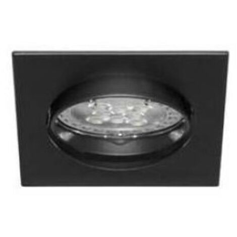 Spot orientable carré noir GU10 max 50W (LSA101205)