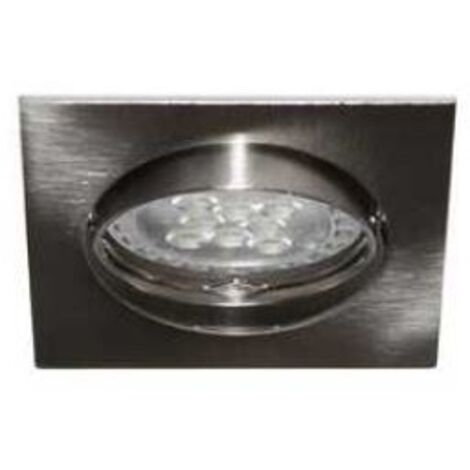 Spot orientable carré noir nickel satiné max 50W (LSA101221)