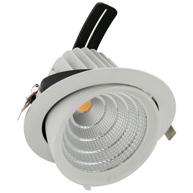 Spot Orientable LED COB Escargot 12W Blanc chaud 3000K - DIGILAMP