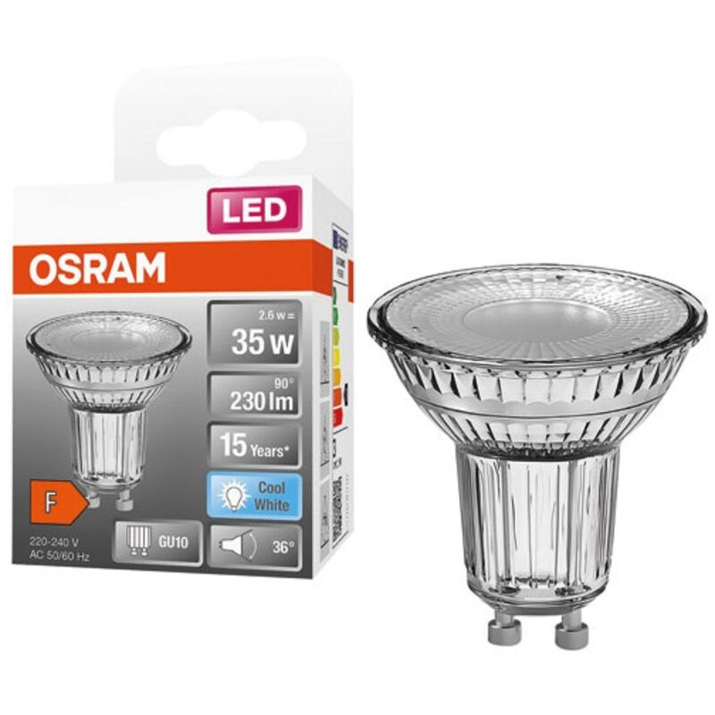 Osram Spot Par16 Led 36 Glas 2, 6 W Gu10 230 Lm 4000 K Kalt - Ledvance Gp