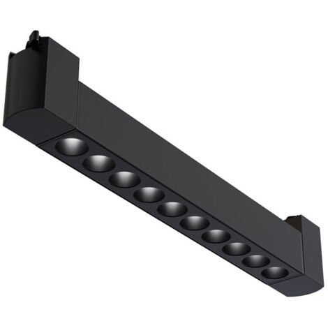 Spot Per Binario Moderno Points Alluminio Nero 10 Luci Led Naturale