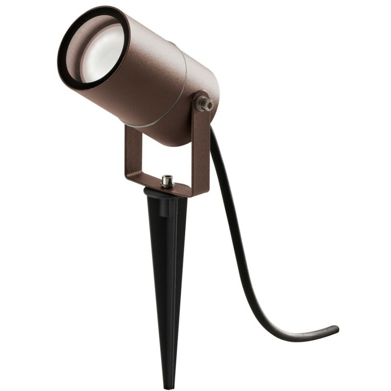 Image of Spot picchetto alluminio gea led ges1131 ip65 gu10 led proiettore terra orientabile esterno