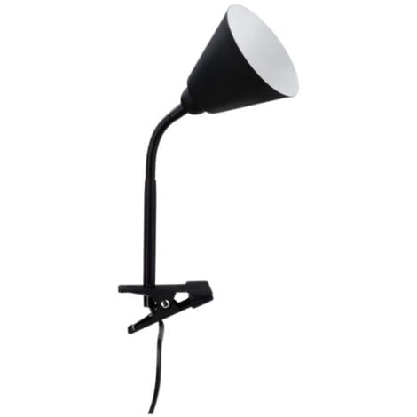 Spot pince Vitis avec bras flexible - E14 - 20W - Noir