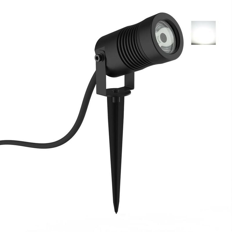 Spot piquet extérieur led cob 6W Lumihome blanc-froid-6500k - noir