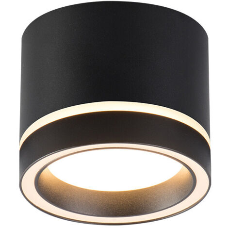 Spot plafond apparent rond noir alu Ø8,5 GX53 Kendal