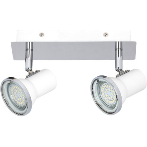 Spot plafond blanc GU10 2x15W IP44 Steve Rabalux 5498