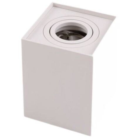 Spot plafond carré blanc orientable GU10 35W Ecolight