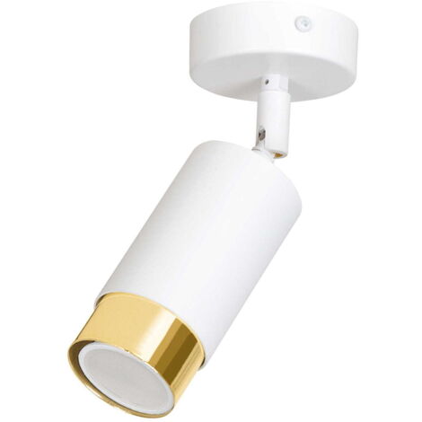 Spot plafond Emibig HIRO GU10 30W blanc/or orientable