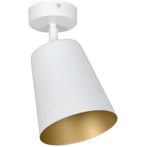 Spot plafond Emibig PRISM 1 E27 blanc/or orientable