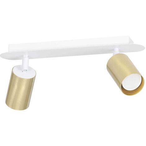 Spot plafond Emibig ZEN rail 2xGU10 blanc 42cm orientable