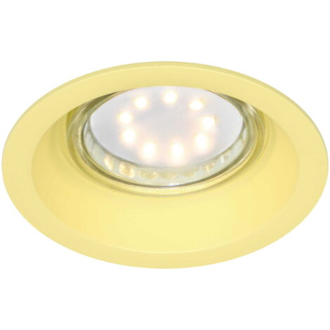 Spot plafond encastré Candellux SA-12 GU10 jaune alu