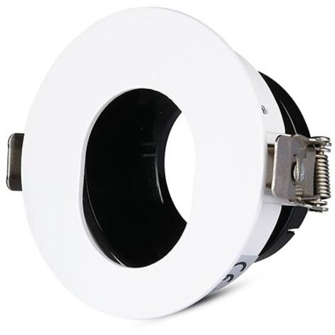 Spot plafond encastré rond alu V-TAC GU10 blanc VT-874
